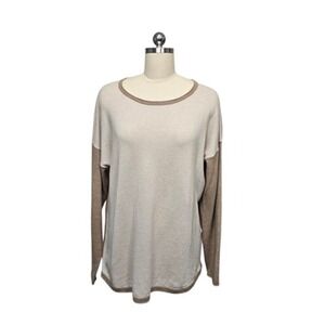 Smartwool Sweater Womens XL Brown Colorblock Pullover‎ Long Sleeve SW016487